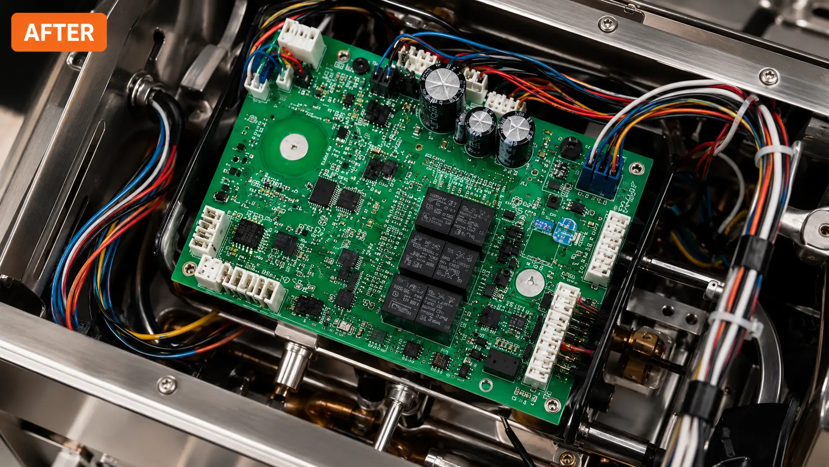 After repair — calibrated control board